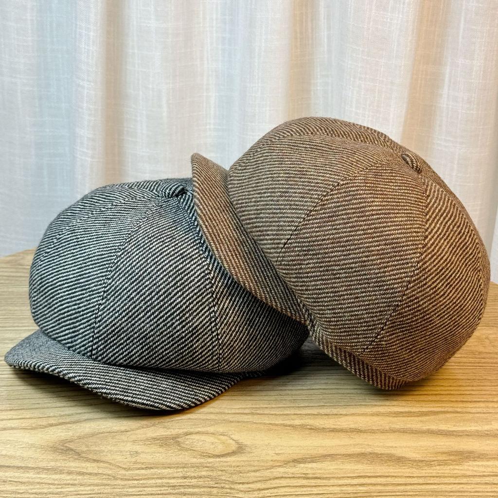 Neutral Old Money Style French Elegant Wool Blend Octagonal Cap Newsboy Cap The Oversized Design Makes the Face Look Smaller and Trendy