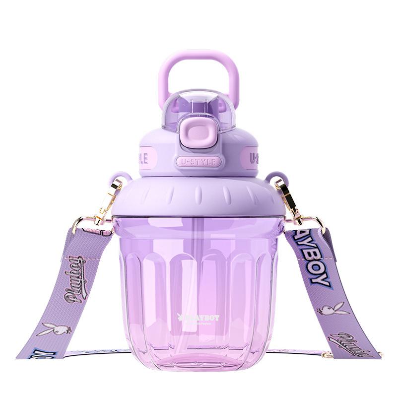 Water bottle Ikes Playboy space cup high value large capacity straw cup student tea cup fashion portable sports