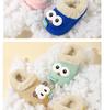 Children's Winter Cotton Slippers: Warm, Cute Cartoon Sheep Design, Big Eyes, Detachable, Non-Slip, Parent-Child Set.