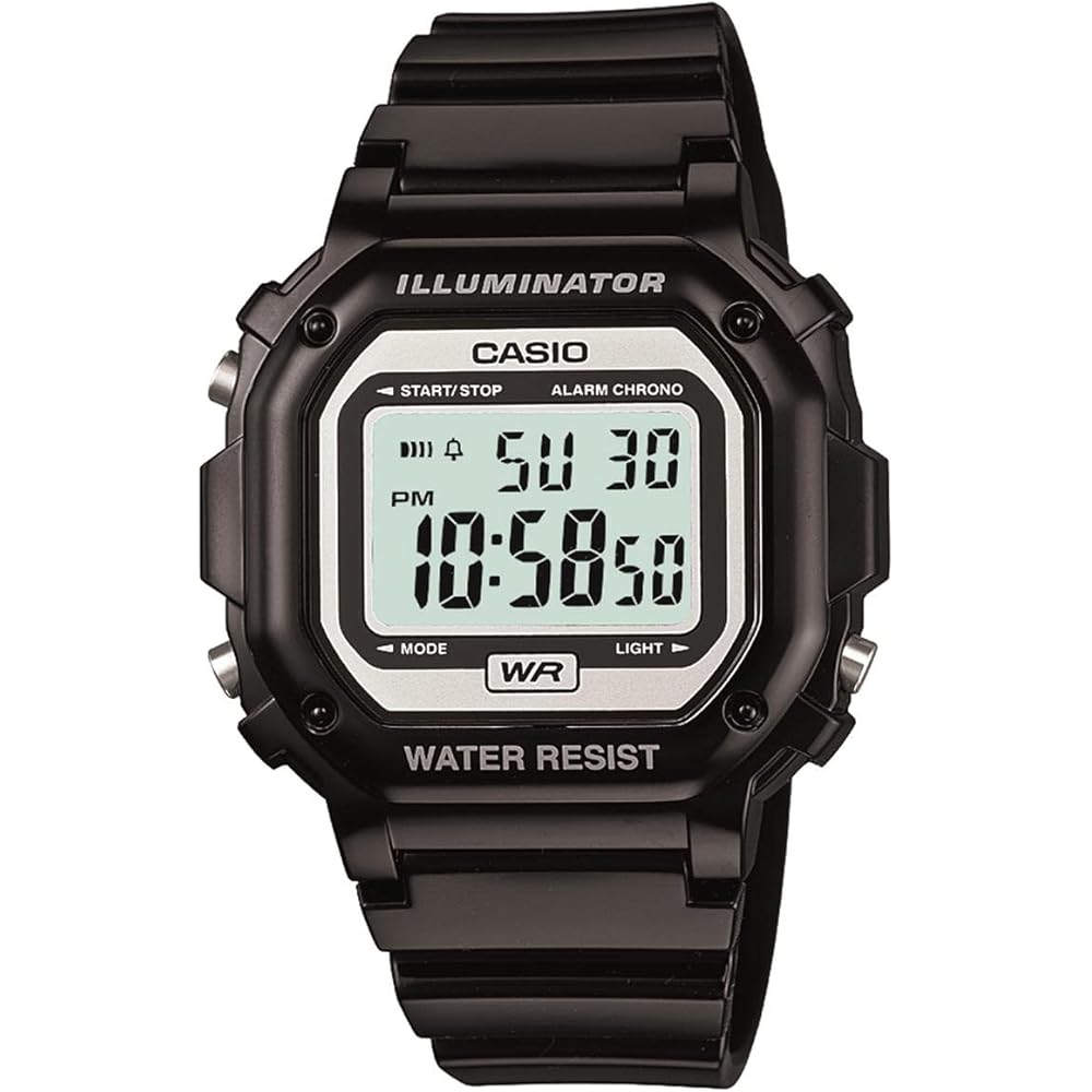 Casio F-108WHC-1AJF Standard Digital Watch Black 33mm Water Resistant Quartz