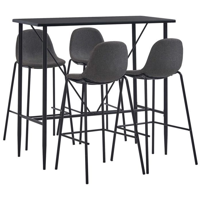 VidaXL 5-piece Bar Set Bistro Furniture Counter Furniture Table and Pub Chairs Garden Kitchen Home 3051295