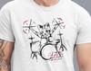 Cute Cat Playing Drums Men T-Shirt Gift, Drummer Shirt Animal Lover Gift Drumming Shirt, Drummer Tee Drum Shirts, Music Gifts Mens Tshirt