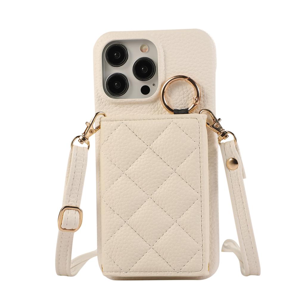 Crossbody Triple Fold Cards Solt Ring Holder Wallet Leather Case For iPhone 16 Pro Max 15 Plus 14 13 12 11 7 8 SE 2022 Bag Cover