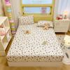 100% Cotton Bedsheets Cartoon Style Fitted Sheet For Kids Room Skin-Friendly Mattress Cover (No Pillowcase)