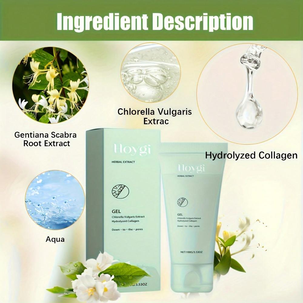 Herbal Facial Gel Gentle Cleansing Moisturizing Soft Skin Care Refreshing Cleanse Natural Skincare Gel for Sensitive Skin