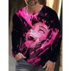Men's Long-sleeved T-shirt 3D Printing Animation Pattern Printing Men's T-shirt Autumn Tops Casual T-shirt Pullover