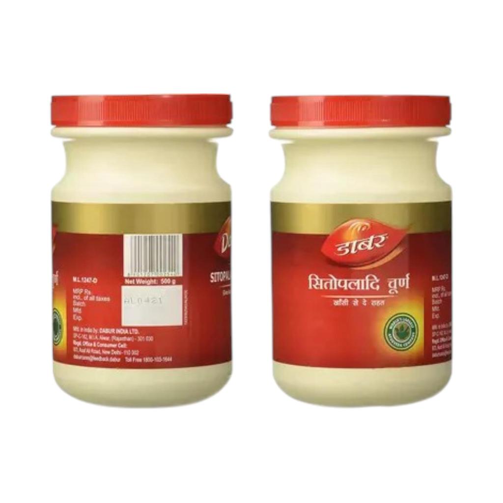 Dabur Sitopaladi Churna 500g Powder Pack | Natural Relief for Cold, Cough & Respiratory Comfort