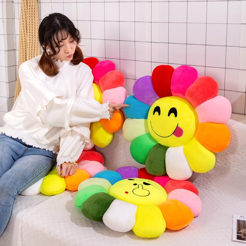 Sunflower Lumbar Pillow: Colorful Student Chair and Sofa Cushion