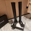 Over-knee boots 2025 thick-soled elastic large tube circumference thin boots square head long boots knight boots