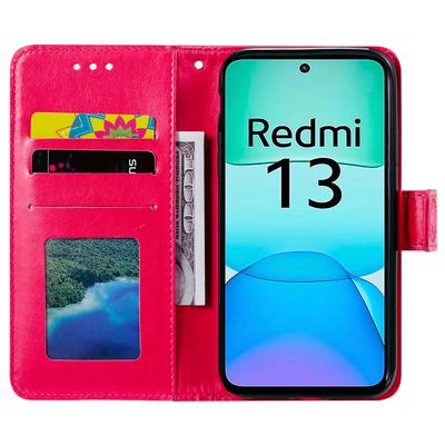 Für Xiaomi Redmi 13 5G/4G Handyhülle Geprägtes Totem PU Leder Wallet Cover mit Ständer