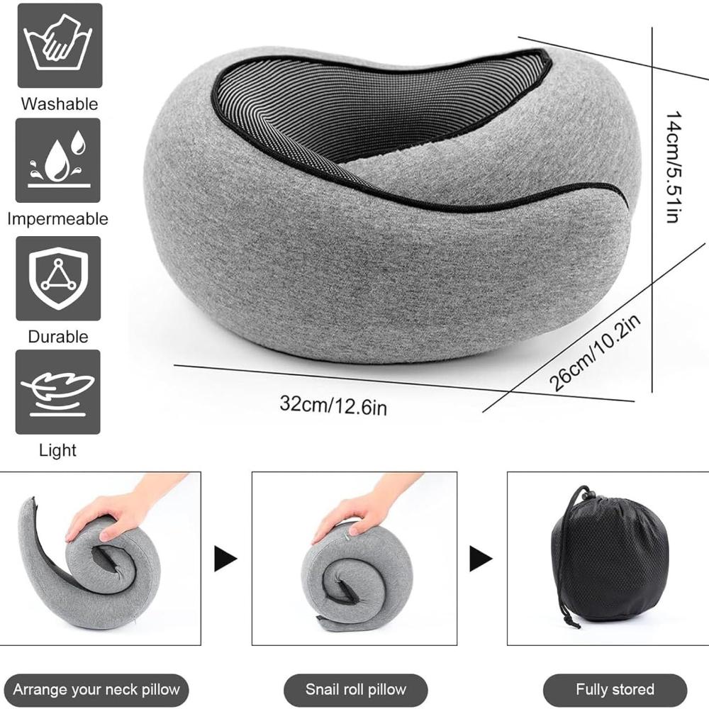 Travel Pillows for Airplanes,Travel Neck Pillow Airplane Memory Foam Travel Pillow Neck Pillow for Traveling Suitable for Airplanes,Offices and Cars