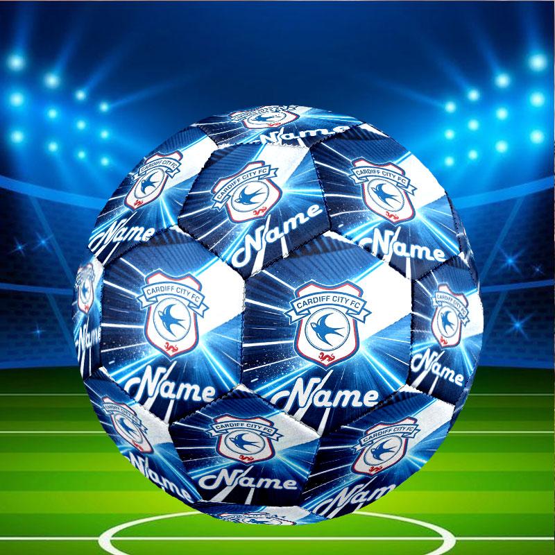 Custom Name Personalized Cardiff City FC Print Size 5 Soccer Ball Training & Match Football, for Team, Kicking, Gift for Football Enthusiasts