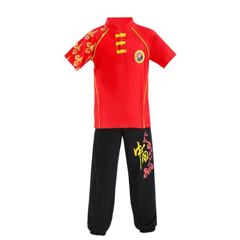 Kids Breathable Cotton Cycling Jersey Set Martial Arts Training Performance Uniform Short Sleeve Sport Tops Pants