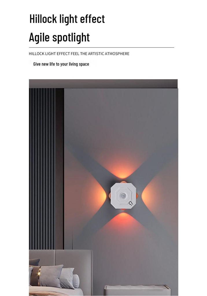Rechargeable Motion Sensor Wall Lamp with Magnetic Mount