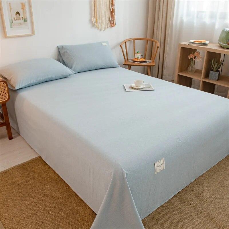 1PC 100% Yarn-dyed High-quality Cotton Washed-cotton Bedspread Set Checked Printed Bedspread Single Double Right Angle Bedspread