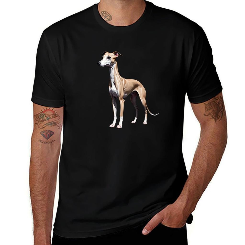Cute Whippet TShirt Basic Simple Casual Short Sleeve Tee