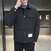 Зимний пуховик с лацканами мужской с двумя открытыми воротниками-стойками повседневная куртка мужская одежда