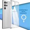 Phone Cover For Samsang S24 Ultra 5G For Magsafe Magnetic Transparent Case For Galaxy S23 Ultra S22 S21 S24 Plus Wireless Charger Magsafing Tough Case