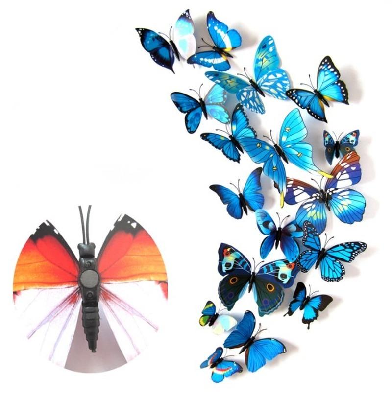 12pcs/Set Colorful 3D Butterflies Wall Sticker Beautiful Butterfly Sticker with Magnet for Kid Room Wall Decals Home Decoration