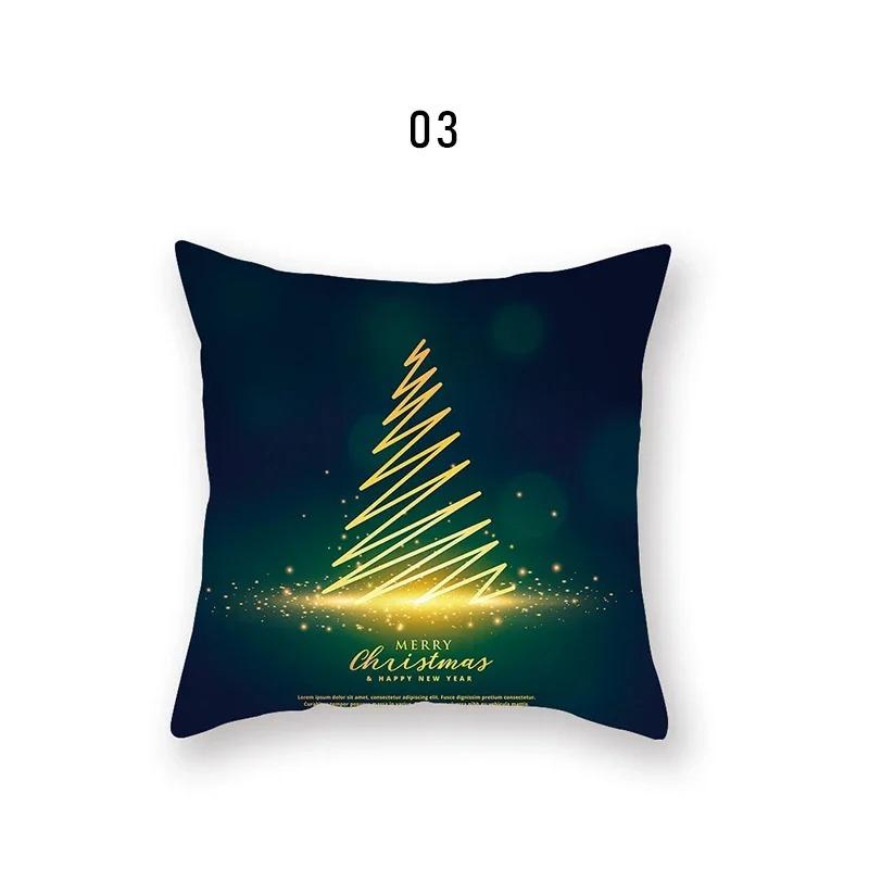 Weihnachts-Themen-Kissenbezüge Auto Zubehör Büro Santa Claus Wohnzimmer Sofa Hause Kissenbezüge