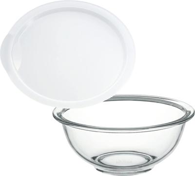 Glass Microwave Cover for Heat-Resistant Bowl, Round, 1.5L + 1.5L