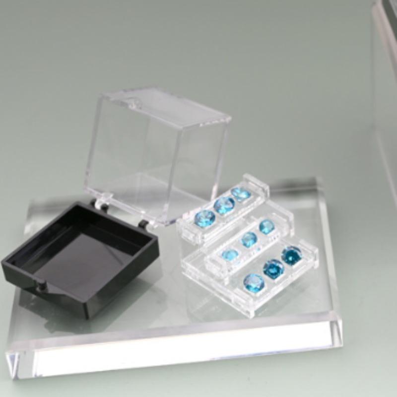 4pcs UV-Reactive Display Box for Showcasing Crystals Diamonds Gemstones Showcase Mineral Collector's Boxes Gift for Home Decor