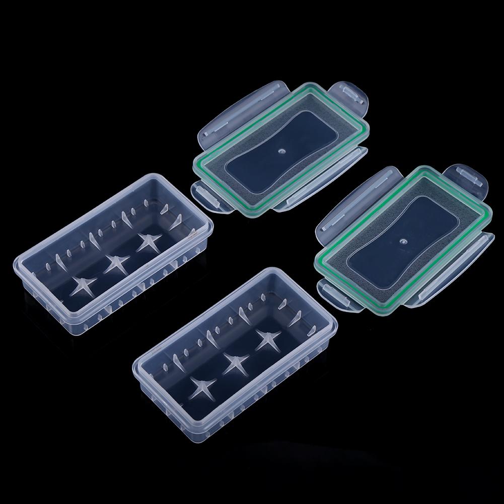 2 Pcs Harte Verschleiß beständig Kunststoff Fall Wasserdichte 18650 Batterie Halter Lagerung Box