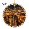 Holiday Keepsake for Family Christmas Landscape Scene Acrylic Ornament Tree Decor, Decorative Gift Friends Hanging Party And Seasonal Home Decorations