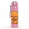 1PC Puppy Dog Pet Cute Cartoon 750ml Color Plastic Sports Water Bottle Leakproof Flip Straw Lid Suitable for Sports Office Home Use