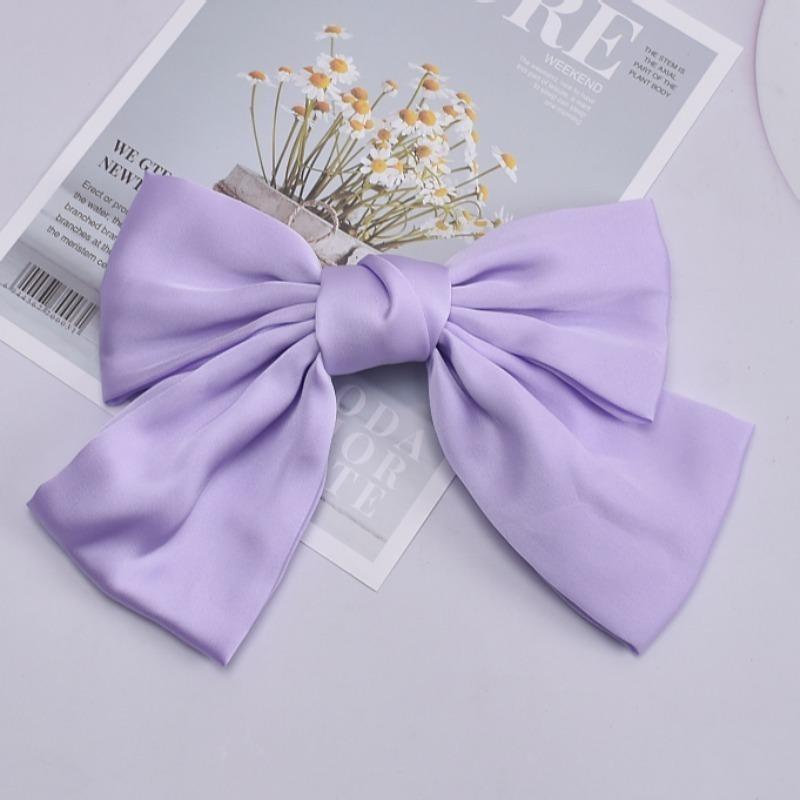 1 Stück Neue Koreanische Mode Bogen Haarnadel Einfarbig Elegante Haarspangen Kopfbedeckung Mädchen Kinder Haarschmuck