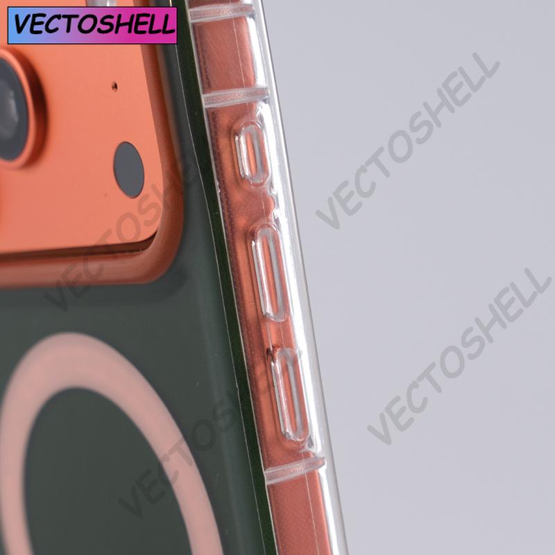 Magnetic Trendy Hit Color Shockproof Phone Case For iPhone17 Pro Max 16 Pro 15 14 Anti-fall Wireless Charging Matte Cover