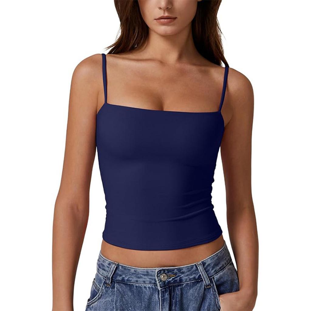 Women's Fashion Sleeveless Sexy Adjustable Small Camisole Colour Tank Top