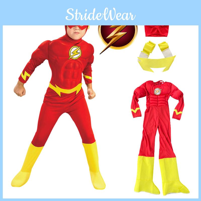 Haoyuna's Flash Costume For Kids Muscle Suit For Cosplay And Performance