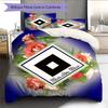 Set Copripiumino Trapuntato Hamburger SV Federa Federe Decorazione Casa Regalo di Compleanno (1 * copripiumino + 2 * federa, senza nucleo)