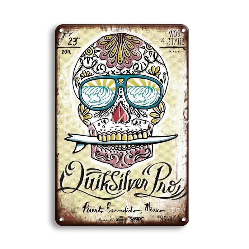 

Металлическая жестяная вывеска CORONA EXTRA, винтажный пивной плакат, декоративные таблички, ретро-бар, декоративная тарелка с черепом, настенные наклейки из металла 20x30cm