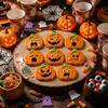 Halloween Pumpkin Face Cookie Cutters Press‑Type Baking Molds Cartoon Expression Stamp Mould for Fondant Pastry DIY Baking Party Decoration