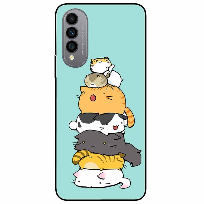 Pentru Wiko T50 Carcasă T 50 4G Huse TPU Silicon Negru Carcasă Lună Înstelată pentru Wiko T50 Carcasă WikoT50 Rezistentă la Șocuri Moale Desene Animate 6.6''