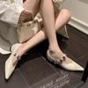 Fashion Women Flats Shoes Marie Janes Pointed Toe Sandals Woman Summer 2025 Trend Shallow Soft Leather Designer Shoes Sexy Dress Mujer