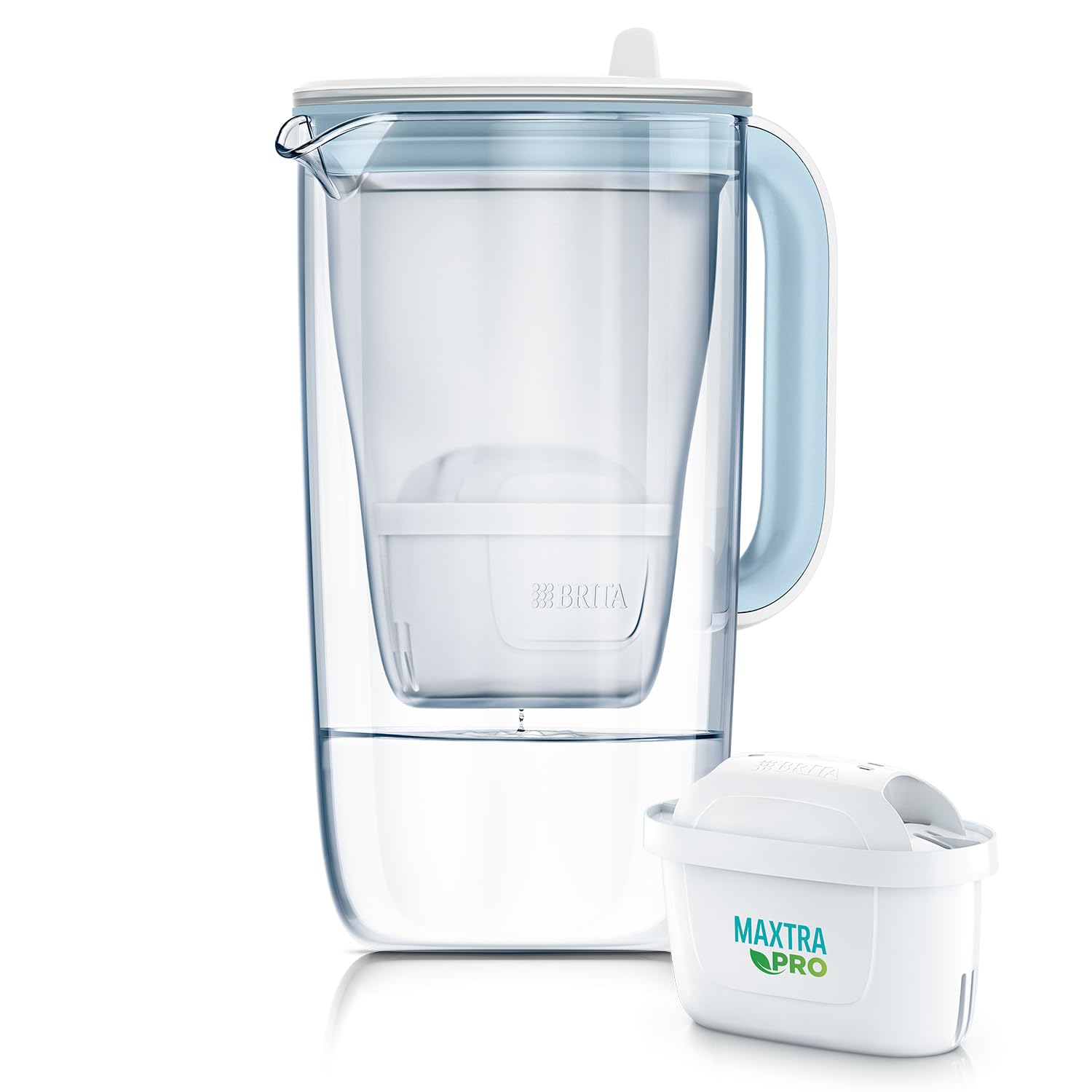 

Очиститель воды Brita Water Purifier Pot Type Протестированный на удаление PFOSPFOA Стеклянный кувшин Светло-голубой Фильтрованная емкость для воды: 1.23л (Общая емкость: 2,5 л) [Настоящий японский