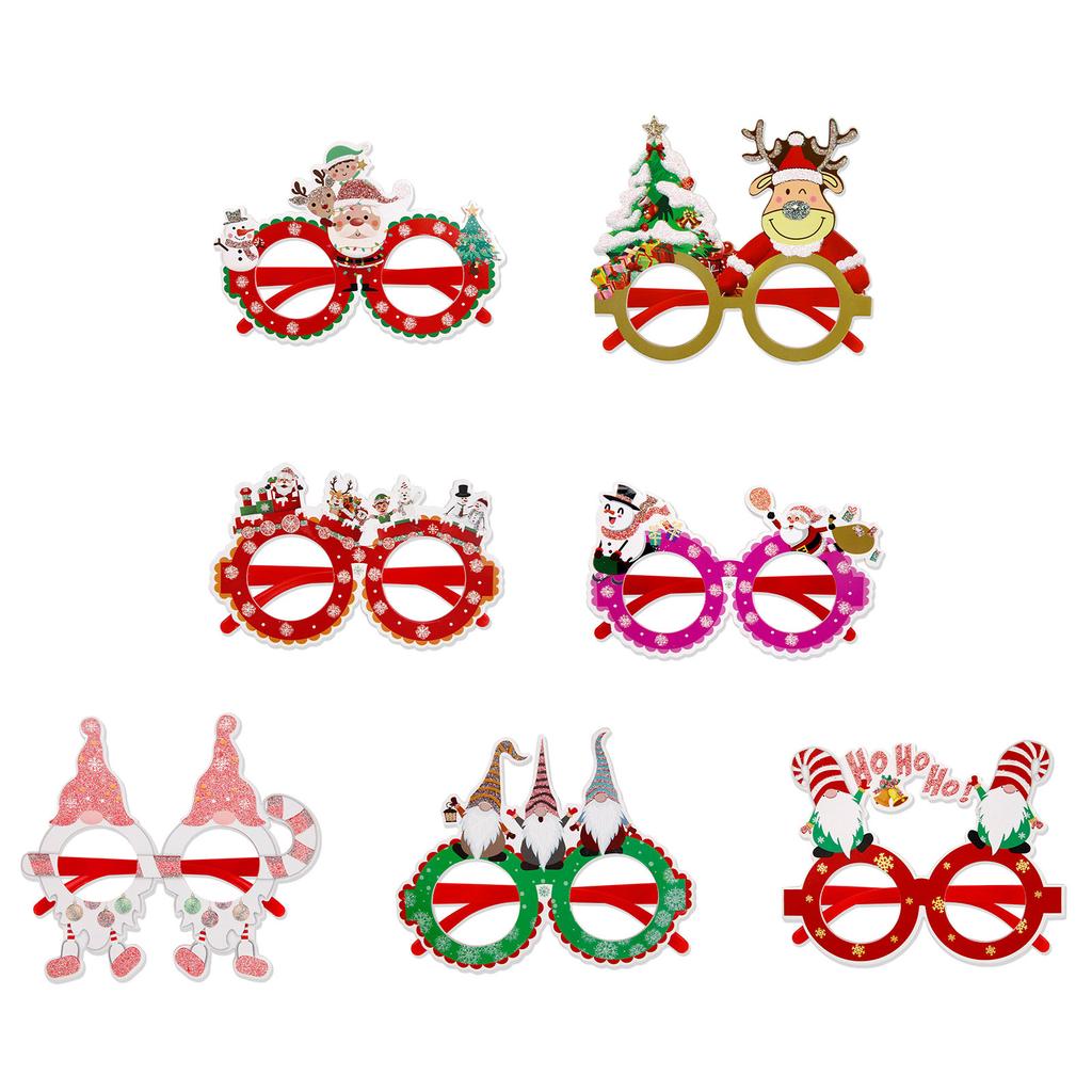 Christmas Santa XmasTree Glasses Frame Plastic Eyeglasses 2024 New Year Eve Party Supplies Christmas Decoration Kid Gift
