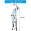 Grip Pliers Solid Pipe Clip Repair Welding Pliers Adjustable Jaw Grips Pliers Curved Jaw Locking Pliers for Industries