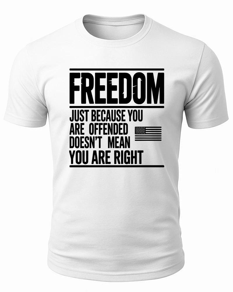 Freedom Charlie Kirk Quote American Flag Patriotic Tshirt S