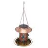 Solar Bird Feeder for Outdoors Hanging Exquisite Hollow Pattern Waterproof Retro Outside Wild Bird Feeders for Bird