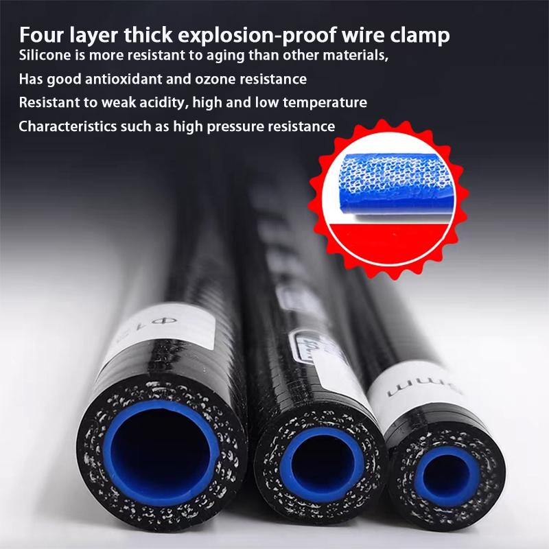 Car Modification Silicone Water Pipe High Temperature High Pressure Resistant Turbocharged Vacuum Meter Engine Exhaust Pipe