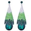 Jewelry Women Luxury Wedding Party Drop Earrings Inlay With Multicolor Rhinestones Big Water Drop Earrings Long