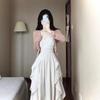 Autumn New Set, New Sunscreen Cardigan, Ruffle Edge Waist Suspender Skirt Two-piece Set