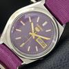 JAPAN VINTAGE SEIKO 5 AUTOMATIC 7009A MENS PURPLE COLOR DIAL WATCH A701314-1 R206a-a701314-1