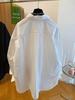 2026 Korean Artistic Solid Color Irregular Loose Plus Size Long Sleeve Shirt for Women