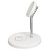 2 in 1 Magnetic Wireless Charger Metal and ABS White Wireless Charger Stand for IPhone 12 13 14