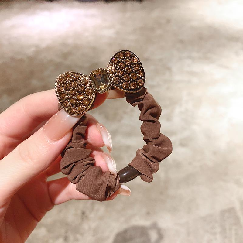 

Ретро Корейский Кристальный Бант Резинка для Волос и Скранч-набор